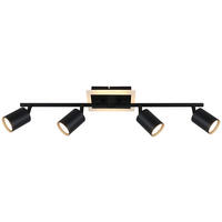 Spotbalken schwarz Metall B/H: ca. 73x10 cm 4 Brennstellen LED-Spotbalken_4flg.Akshan - schwarz (73,00/10,00cm)