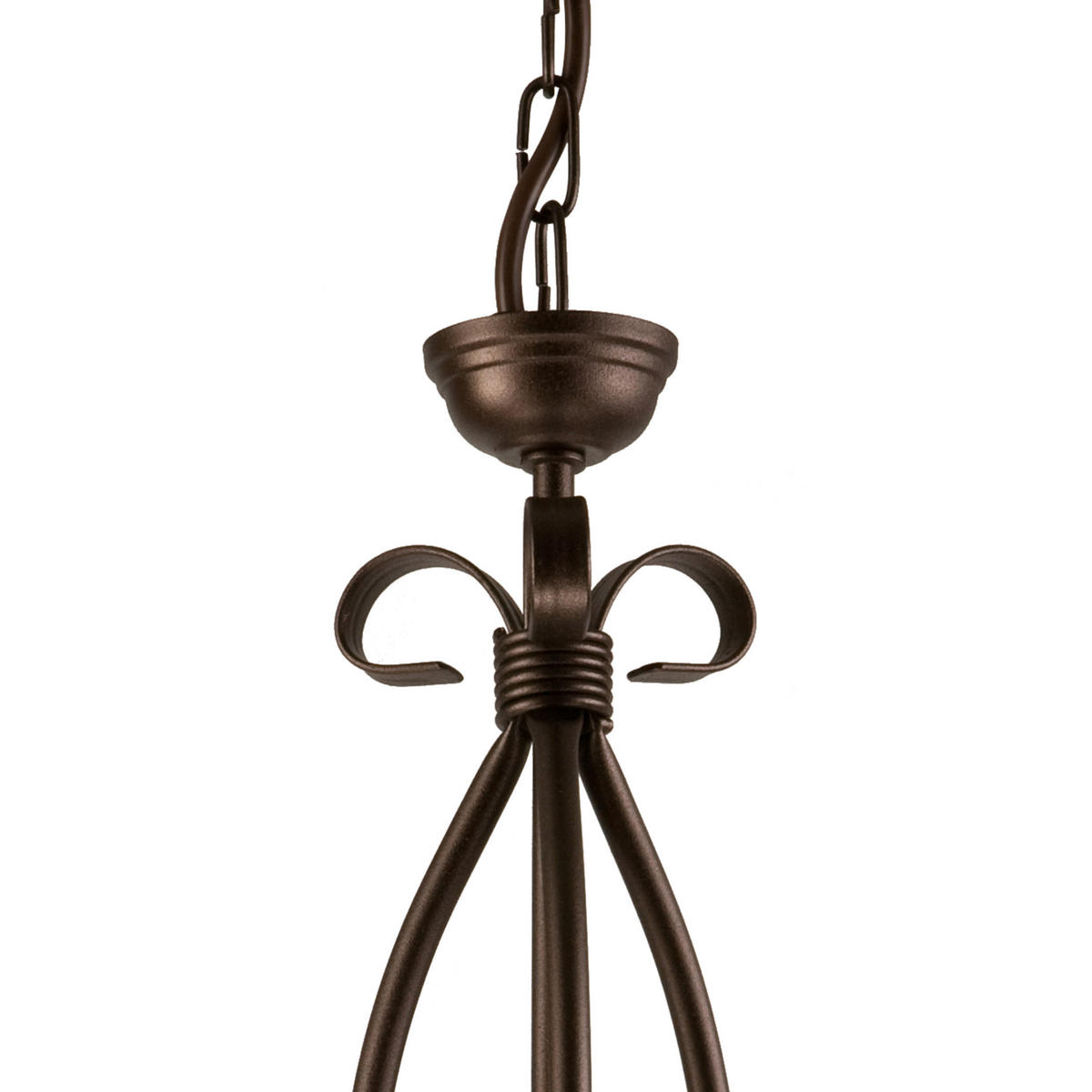 Lamkur Pendelleuchte ADELLE 21270 braun Glas Stahl H/L: ca. 67x50 cm E27 3 Brennstellen Adelle - braun (50,00cm) - Lamkur