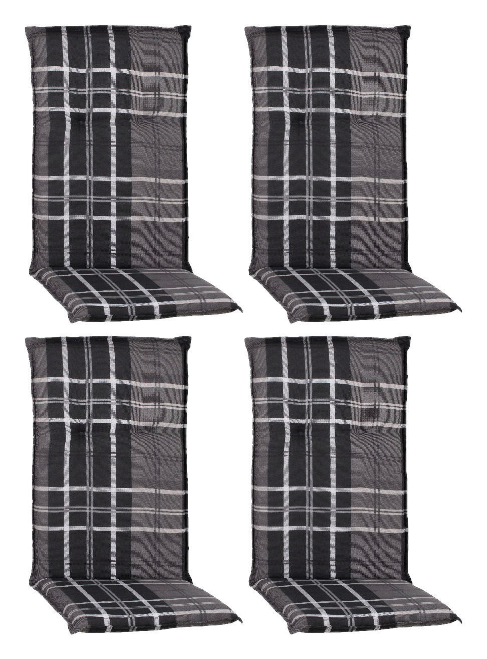 Beo Saumauflage für Hochlehner Beckley grauschwarz Polyester-Mischgewebe B/H/S: ca. 50x118x6 cm 4er Set Beckley - grauschwarz (50,00/118,00cm) - Beo