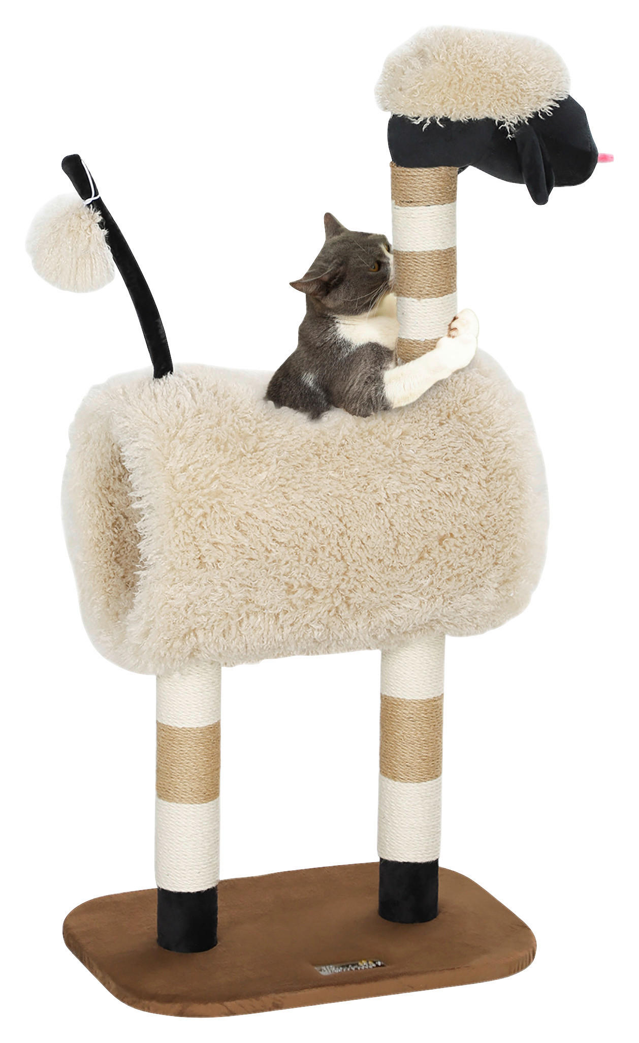 PawHut Kratzbaum braun Polyester B/H/L: ca. 34x98x48 cm Kratzbaum - braun (48,00/34,00/98,00cm) - PawHut