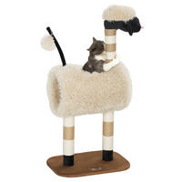 PawHut Kratzbaum braun Polyester B/H/L: ca. 34x98x48 cm Kratzbaum - braun (48,00/34,00/98,00cm) - PawHut