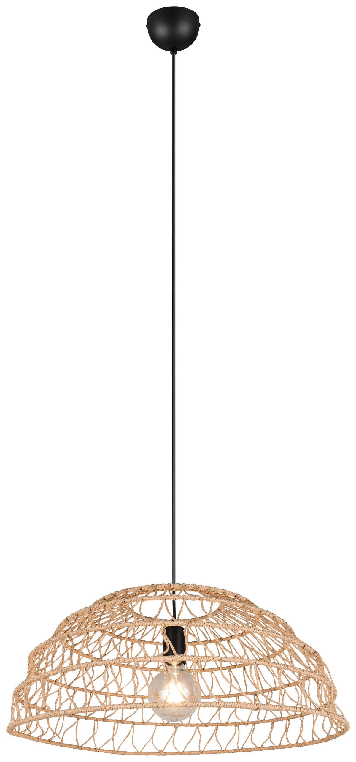 Reality Leuchten Pendelleuchte schwarz H: ca. 150 cm E27 1 Brennstellen Paulette - schwarz (150,00cm) - Reality Leuchten