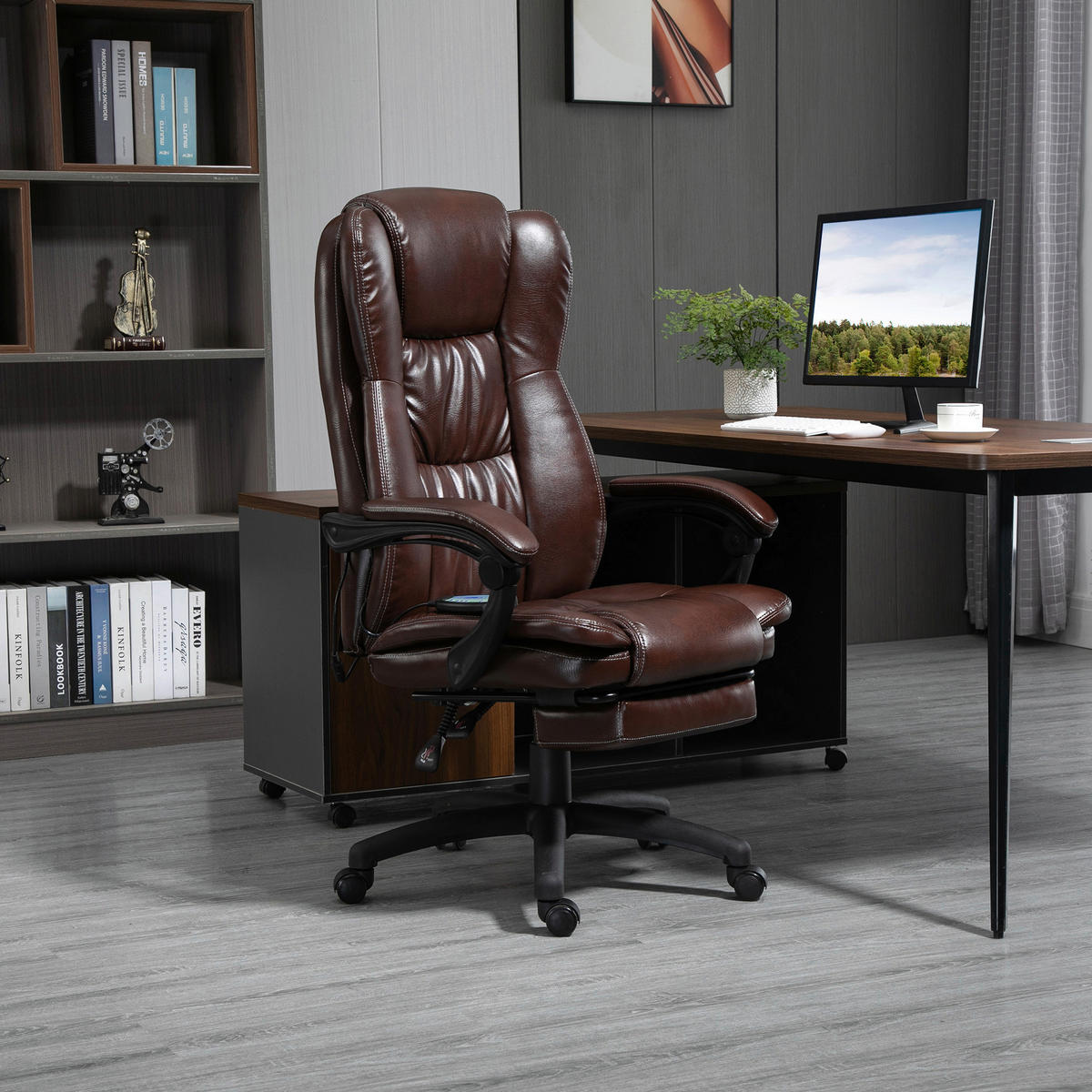 Drehstuhl 921-539V90BN braun 921-539V90BN - braun (68,50/113,00/68,50cm) - Vinsetto