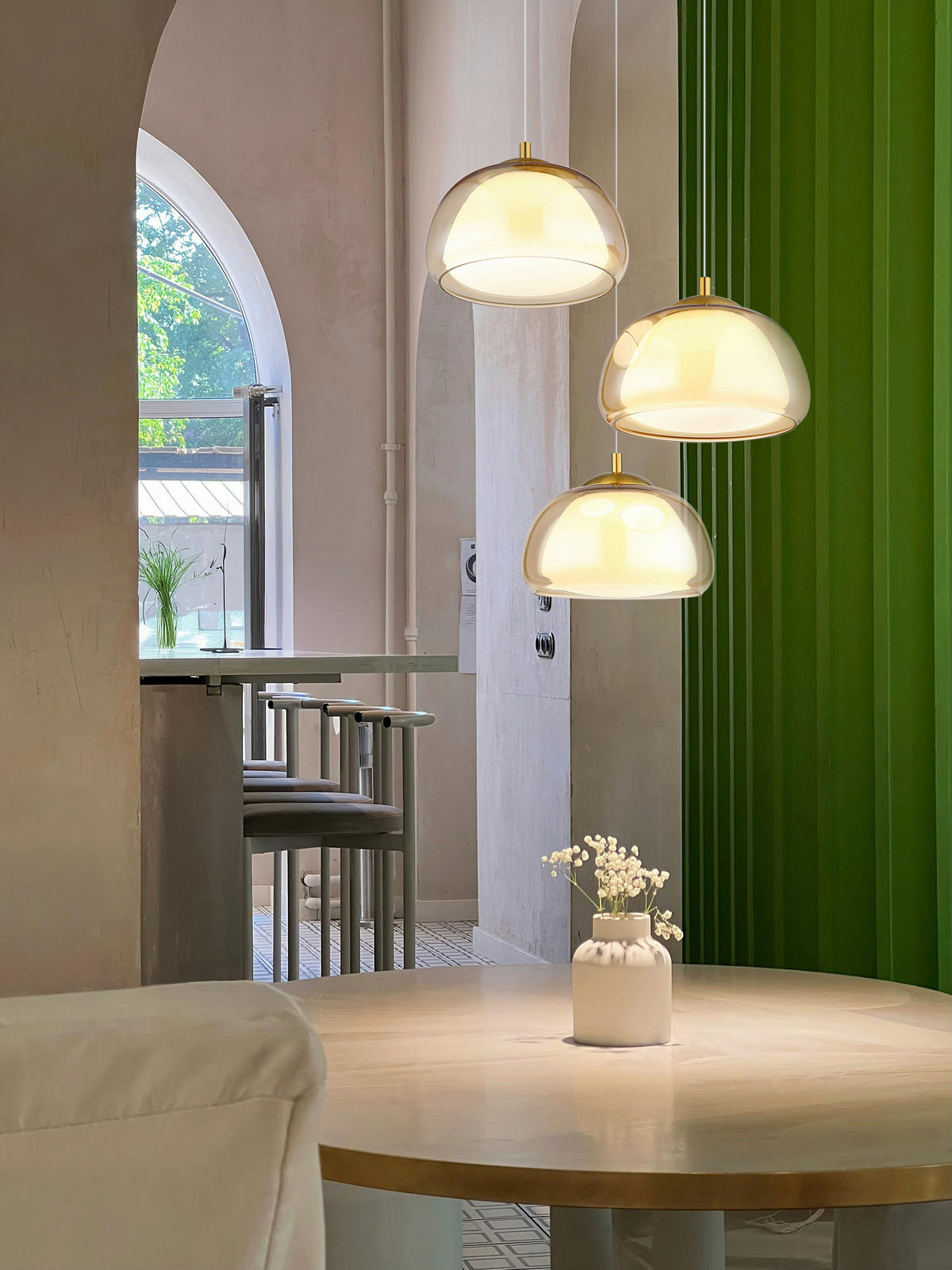 GLOBO Hängeleuchte gold Glas Metall B/H/L: ca. 53,5x26x57 cm Hängeleuchte-Avila - gold (57,00/53,50/26,00cm) - GLOBO