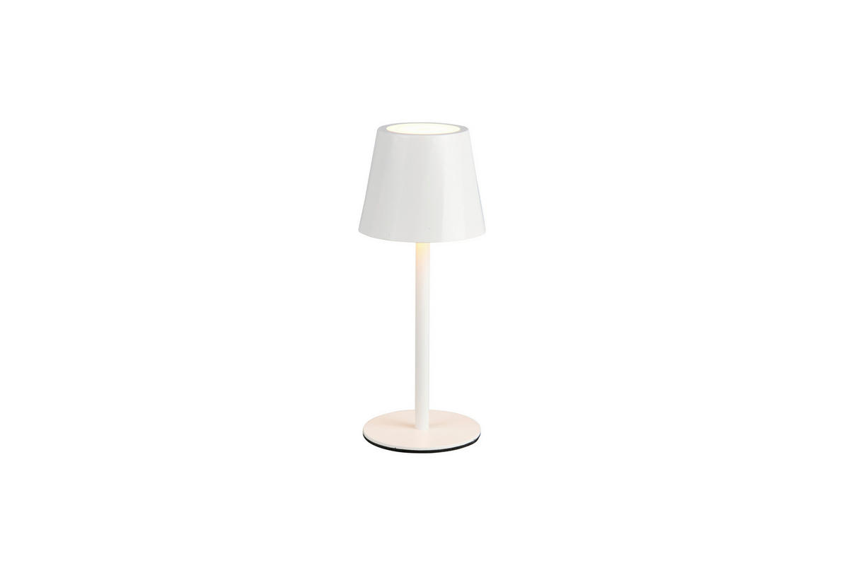 Reality LED Tischleuchte DIAZ weiß Metall H: ca. 21 cm 1 Brennstellen Diaz - weiß (21,00cm) - Reality
