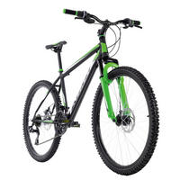 KS-Cycling Mountain-Bike Hardtail Xtinct schwarz ca. 26 Zoll Xtinct - schwarz/grün (42,00cm) - KS-Cycling