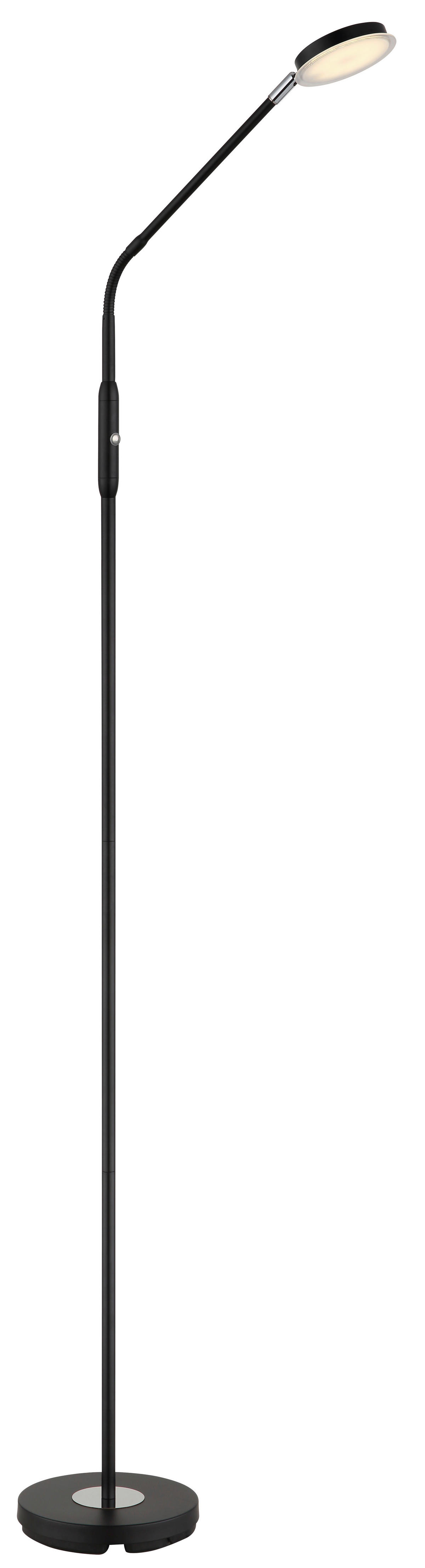 GLOBO Stehleuchte mattschwarz Metall B/H/L: ca. 20x173x52 cm 1 Brennstellen SILVIO - mattschwarz (52,00/20,00/173,00cm) - GLOBO