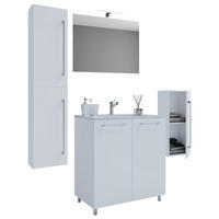 Waschplatz 5tlg-Gilos weiß B/H/T: ca. 80x86x46 cm 5tlg-Gilos - weiß (80,00/86,00/46,00cm) - VCM Möbel