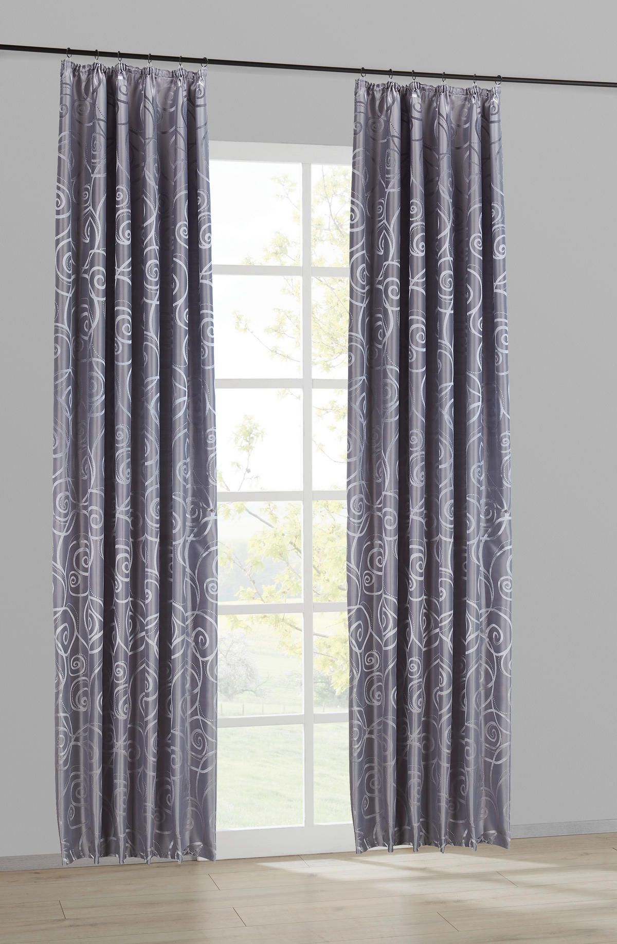 Dekovorhang Triest silber B/H: ca. 140x245 cm Triest - silber (140,00/245,00cm) - silver edition