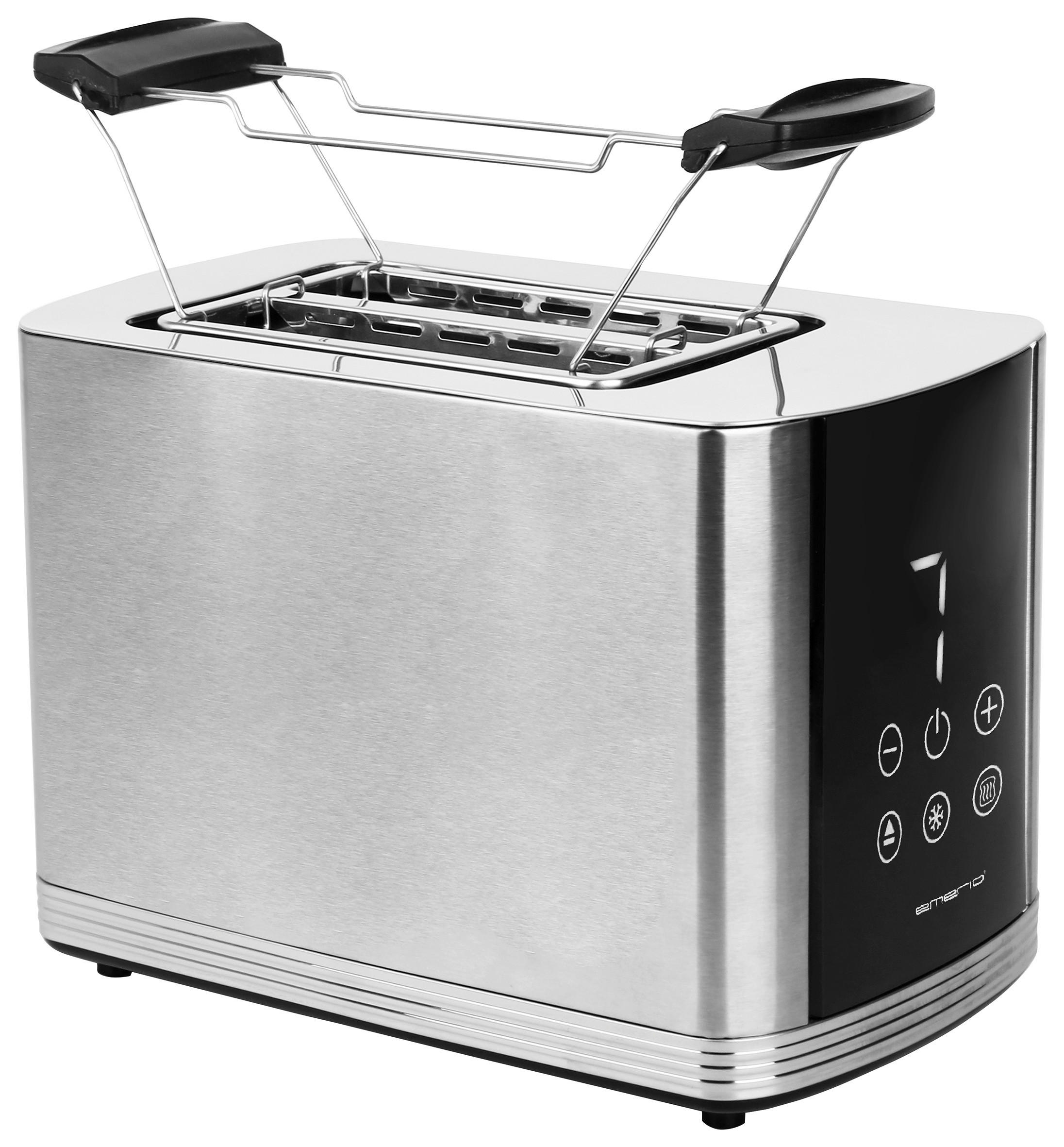 Emerio Toastautomat TO-128308 silber B/H/L: ca. 16,4x18,9x26,8 cm Toastautomat TO-128308 - silber (26,80/16,40/18,90cm) - Emerio