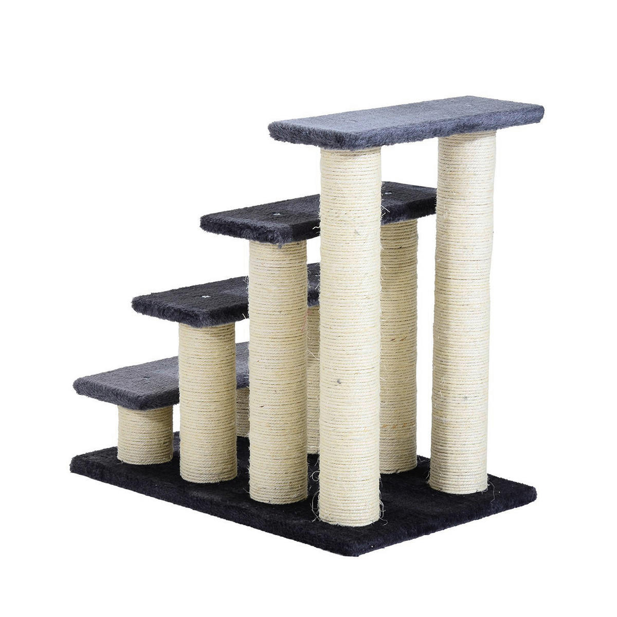 PawHut Katzentreppe grau Spanplatte B/H/L: ca. 42x61x60 cm Katzentreppe_mit_4_Stufen - grau (60,00/42,00/61,00cm) - PawHut