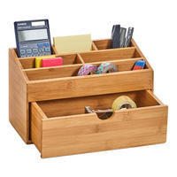 Zeller Organizer natur Bambus B/H/L: ca. 26x15x13 cm Organizer_mit_Schubfach - natur (13,00/26,00/15,00cm) - Zeller
