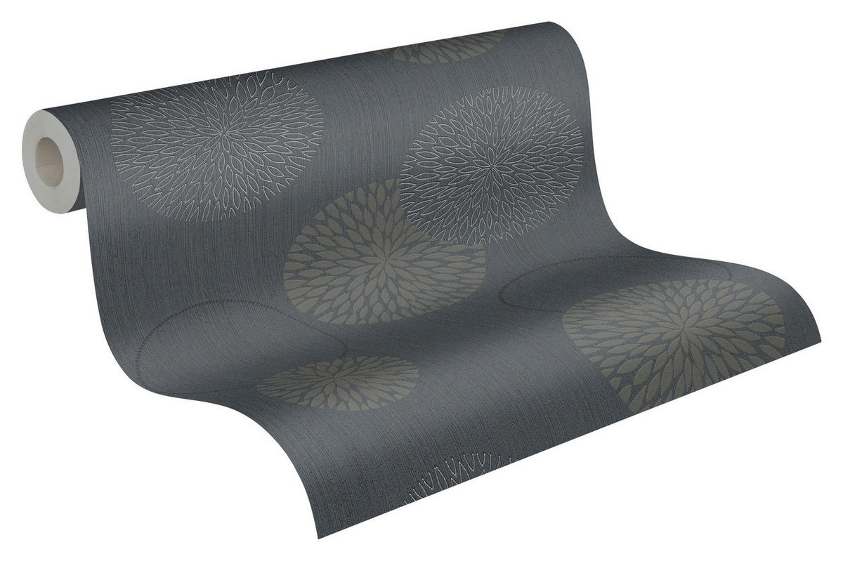 A.S.Creation Vliestapete Black & White Punkte grau B/L: ca. 53x1005 cm Black & White - grau (53,00/1005,00cm) - A.S.Creation