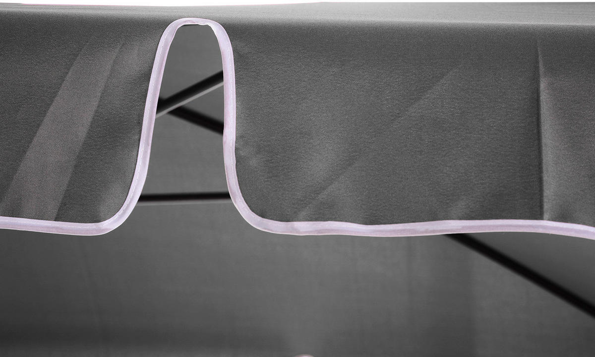 Outsunny Gartenschirm grau Stahl B/H/L: ca. 125x235x200 cm Gartenschirm_knickbar - grau (200,00/125,00/235,00cm) - Outsunny