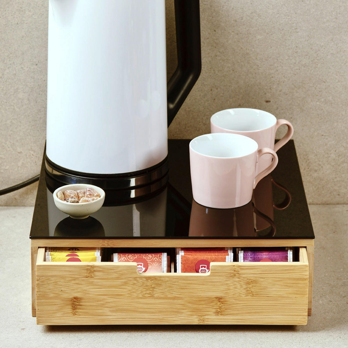 Kesper Vorratsbox mit Schublade schwarz B/H/L: ca. 31x30x10 cm Vorratsbox_mit_Schublade - natur/schwarz (10,00/31,00/30,00cm) - Kesper