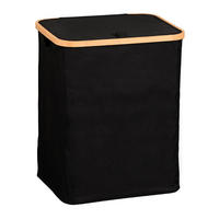 Kesper Wäschesammler schwarz Bambus B/H/L: ca. 35x5x43,5 cm Wäschesammler - braun/schwarz (43,50/35,00/5,00cm) - Kesper