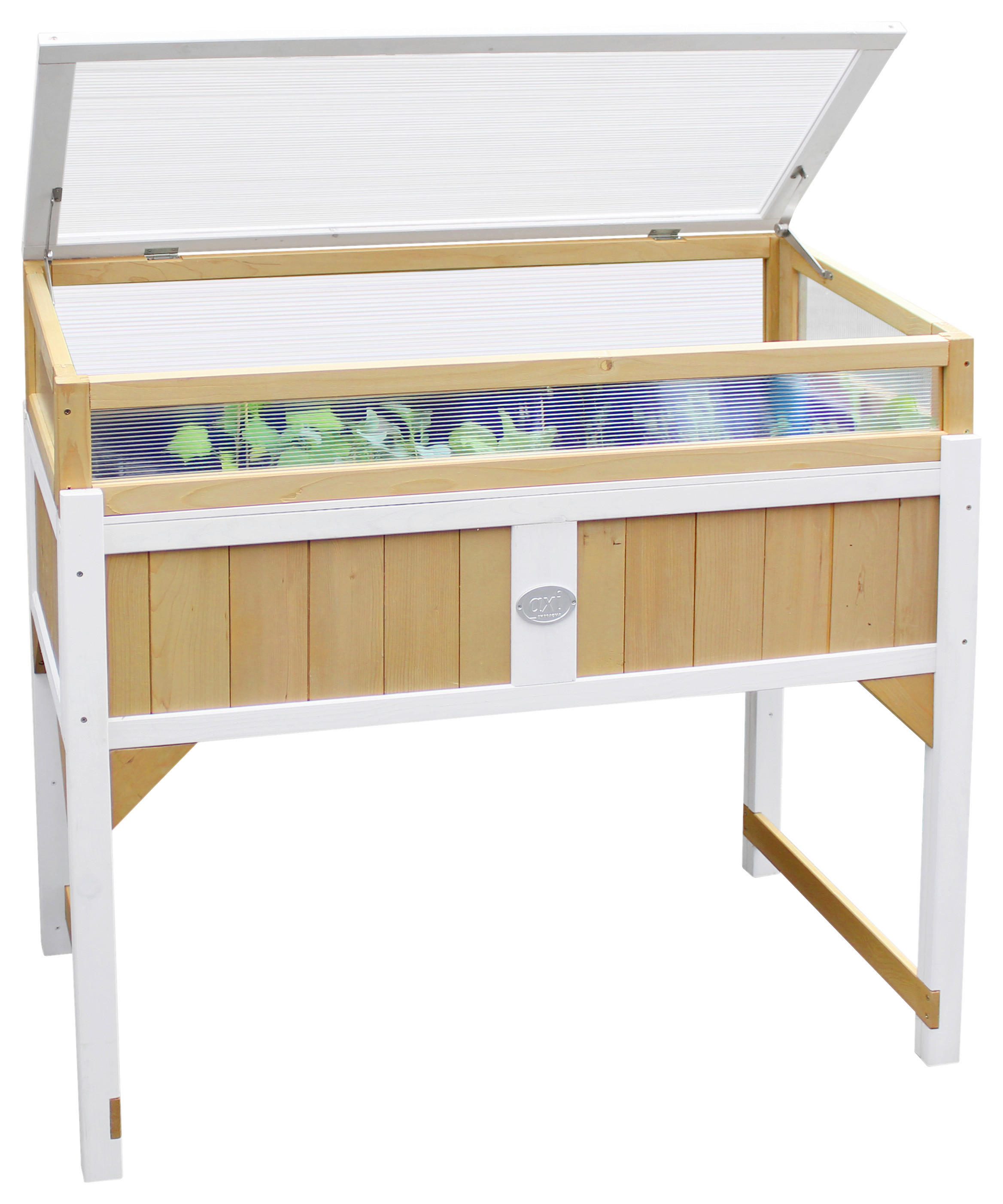 AXI Hochbeet B/H/L: ca. 54x120x120 cm Hochbeet - braun/weiß (120,00/54,00/120,00cm) - AXI