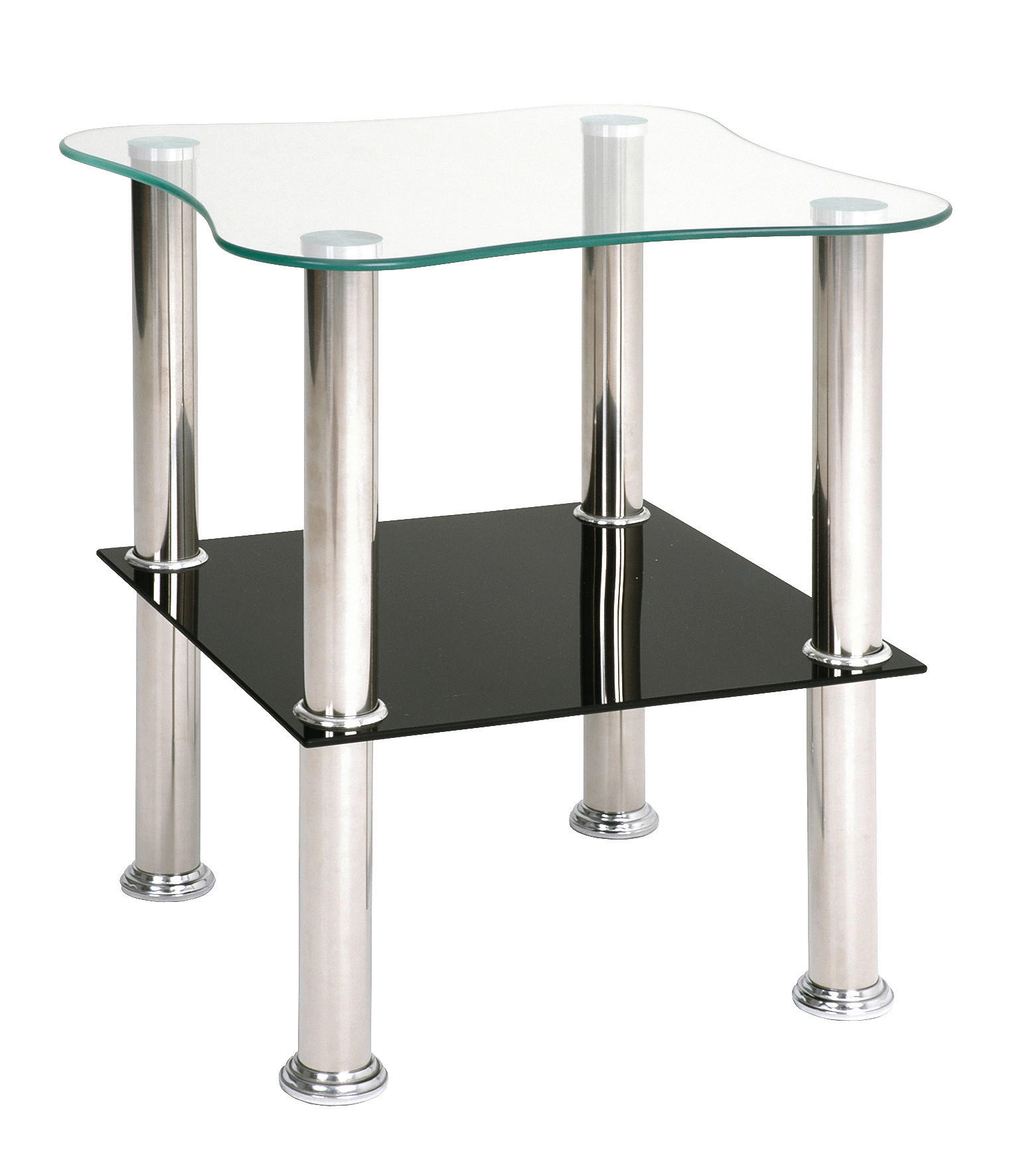 Beistelltisch  schwarz Chrom Optik B/H/T: ca. 40x47x40 cm Klecks_Beistelltisch 33510 - schwarz/Chrom (40,00/47,00/40,00cm)