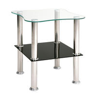 Beistelltisch  schwarz Chrom Optik B/H/T: ca. 40x47x40 cm Klecks_Beistelltisch 33510 - schwarz/Chrom (40,00/47,00/40,00cm)