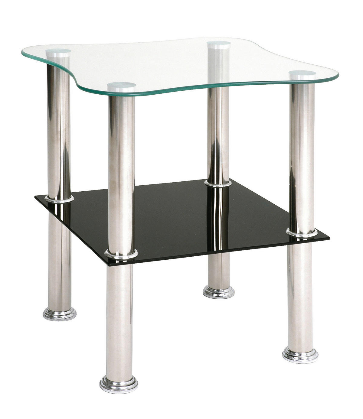 Beistelltisch  schwarz Chrom Optik B/H/T: ca. 40x47x40 cm Klecks_Beistelltisch 33510 - schwarz/Chrom (40,00/47,00/40,00cm)