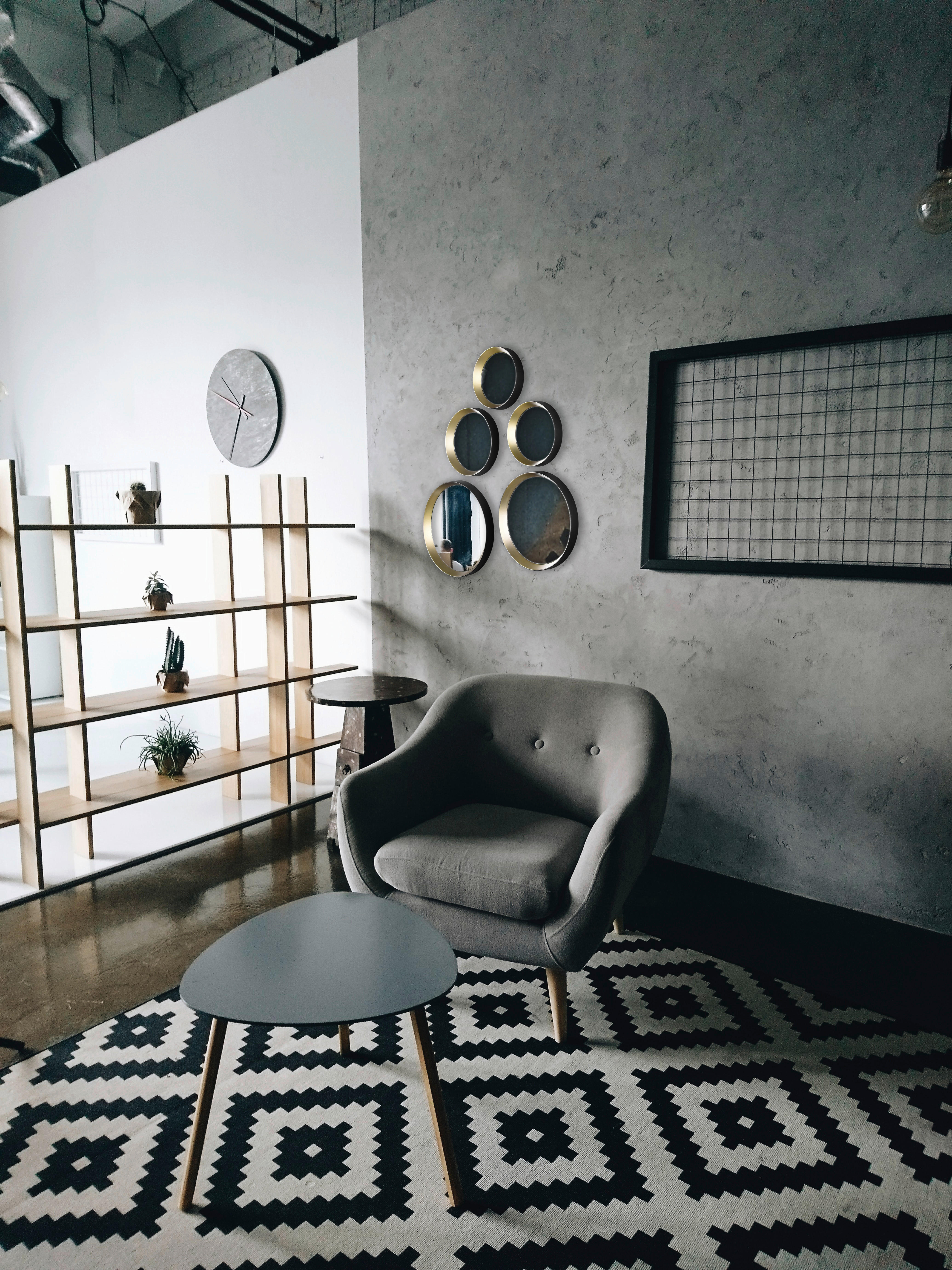 Thumbnail - Mirrors&More Wandspiegel-Set VIVIEN, 5-teilig schwarz gold Optik H/T/D: ca. 15x2x25 cm