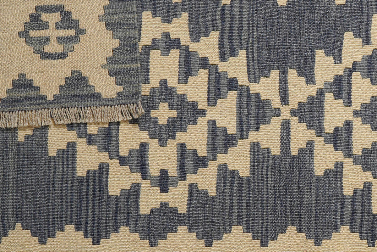 PersaTepp Teppich Kelim Gashgai beige B/H/L: ca. 99x1x155 cm Kelim Gashgai - blau/beige (155,00/99,00/1,00cm) - PersaTepp