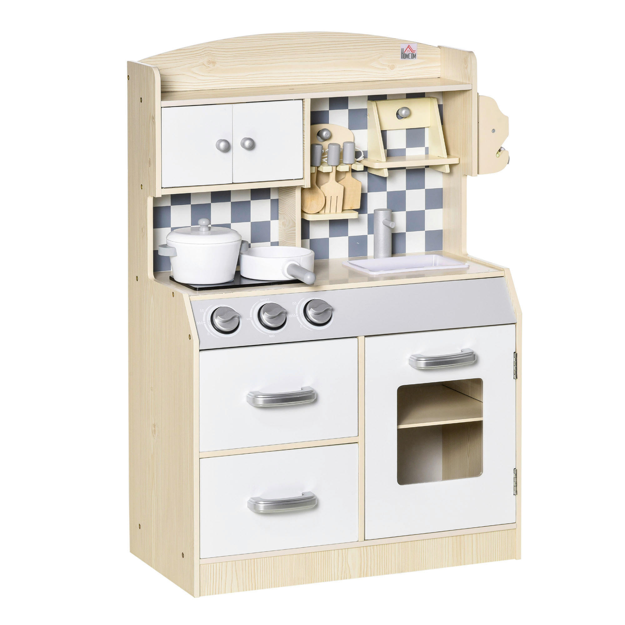 HOMCOM Kinderküche B/H/L: ca. 29x80x54,5 cm Kinderküche - (54,50/29,00/80,00cm) - HOMCOM