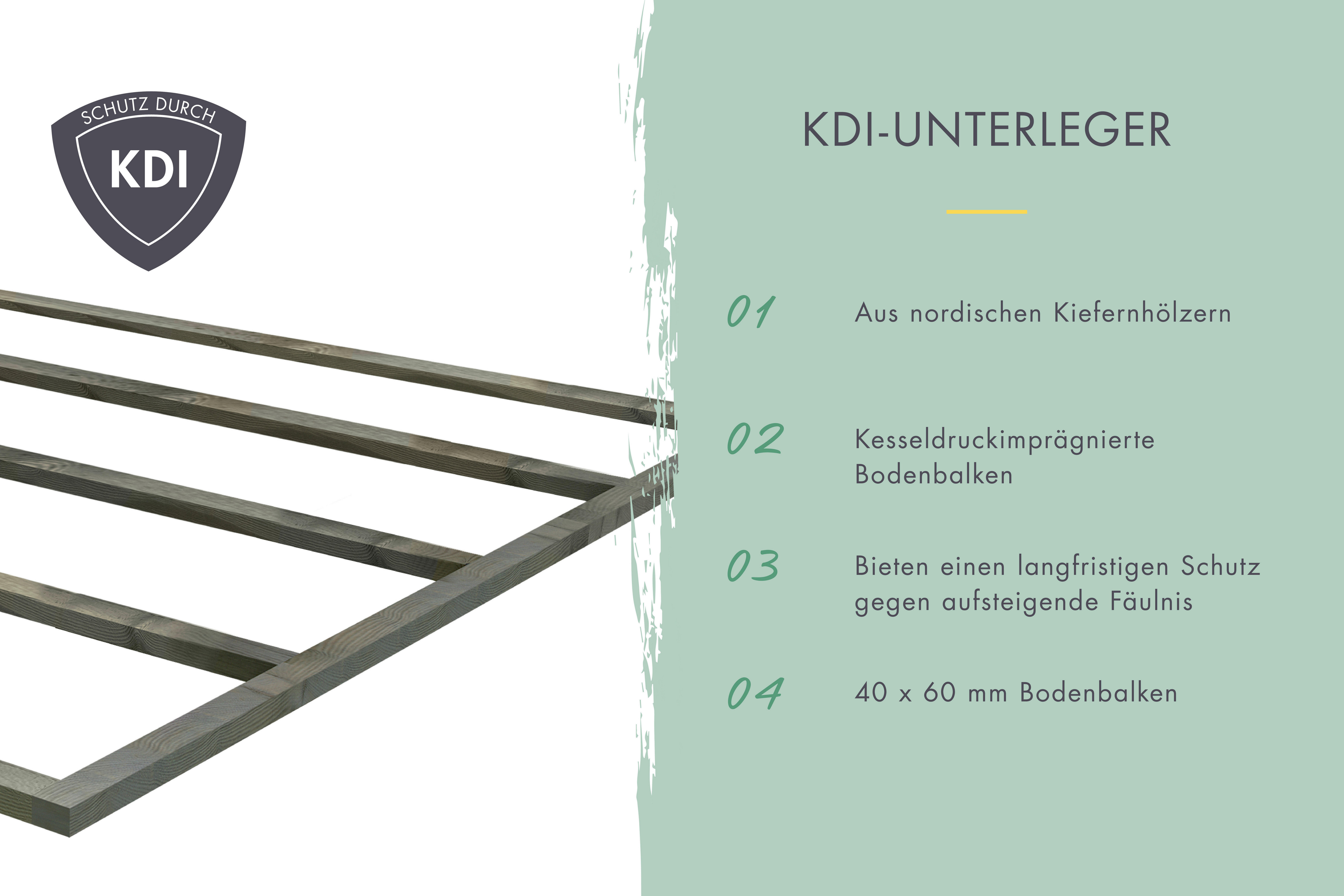 Karibu Gartenhaus Tony 2 grau B/H/L: ca. 214x219x242 cm Tony 2 - grau (242,00/214,00/219,00cm) - Karibu