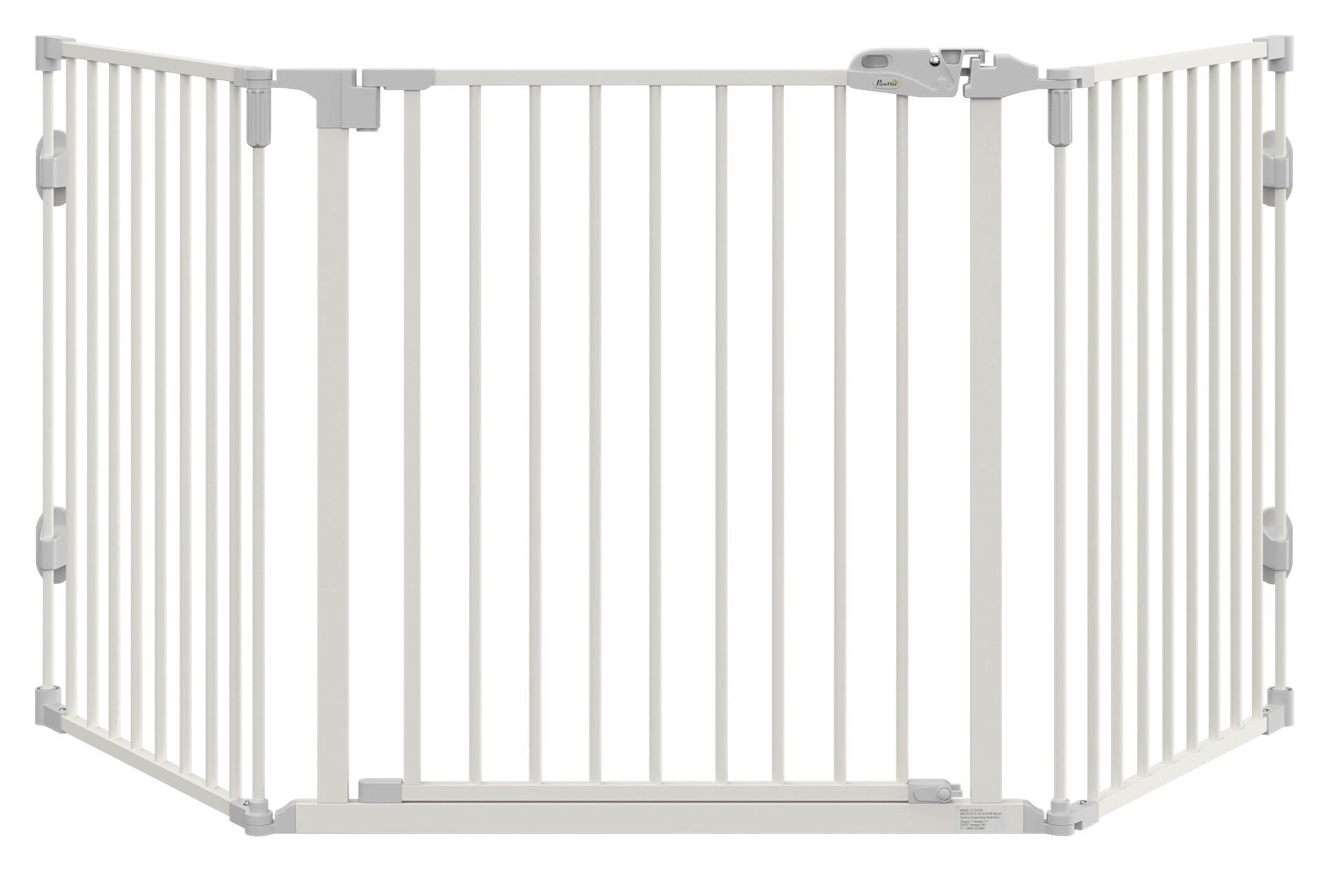 PawHut Hunde-Schutzgitter weiß Edelstahl B/H/L: ca. 2x202,5x76 cm Hunde_Absperrgitter - weiß (76,00/2,00/202,50cm) - PawHut