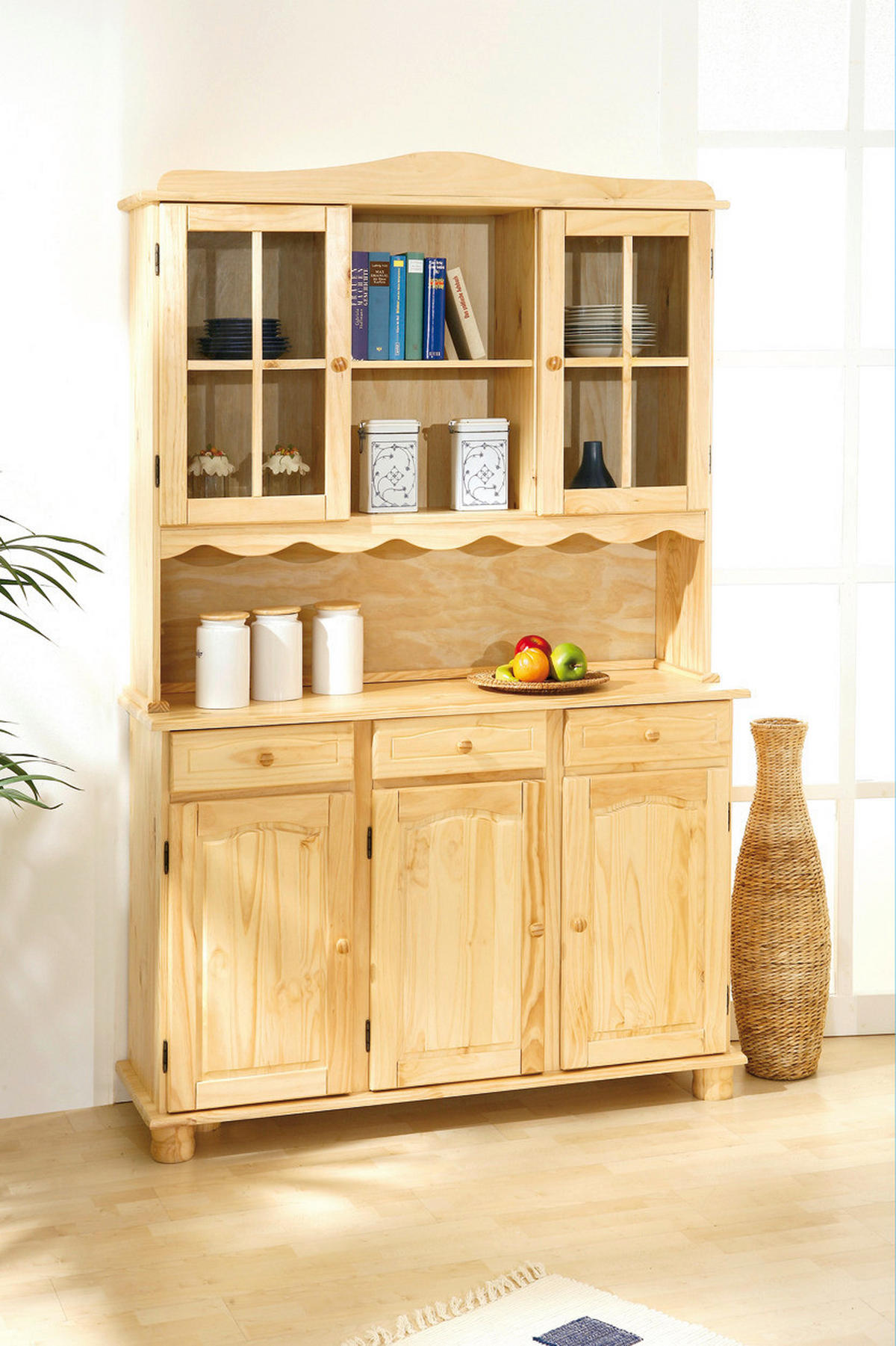 Buffet Toscana natur lackiert Kiefer B/H/T: ca. 130x198x43 cm Toscana - natur (130,00/198,00/43,00cm) - Inter Link
