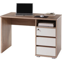 Schreibtisch Primus Eiche Sonoma Nachbildung weiß B/H/T: ca. 110x75x65 cm Primus - Eiche/weiß (110,00/75,00/65,00cm)