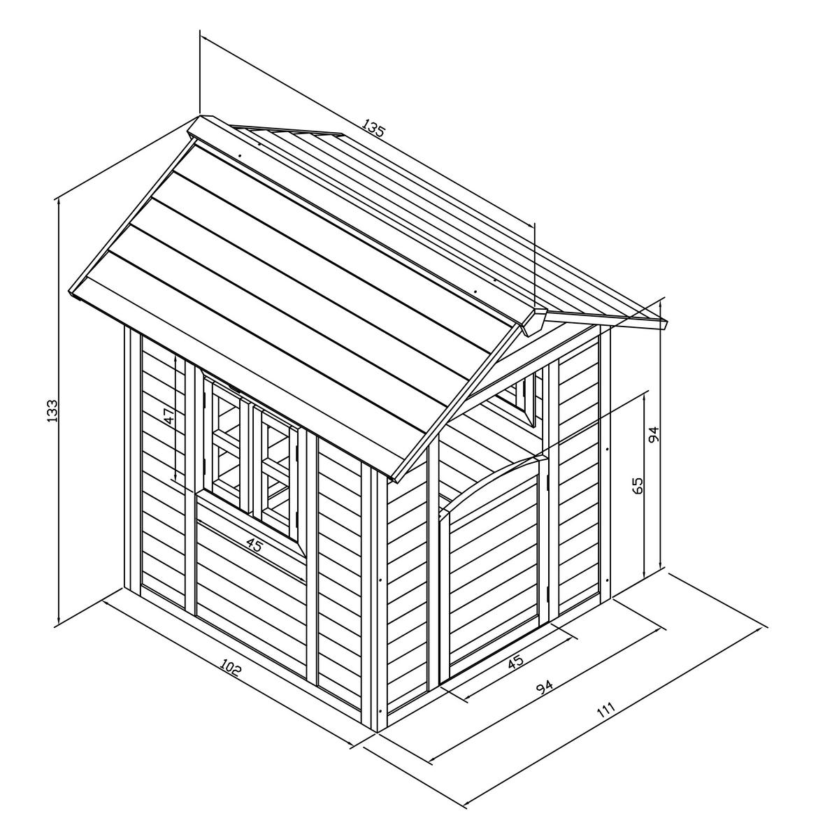 AXI Spielhaus Valley Green Lakeside natur B/H/T: ca. 111x133x135 cm Valley Green Lakeside - natur (111,00/133,00/135,00cm) - AXI