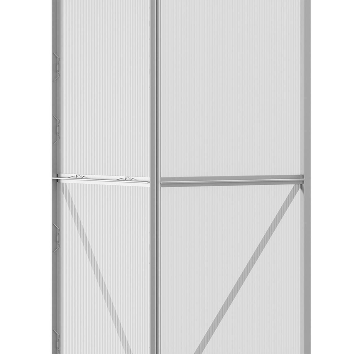 Outsunny Gewächshaus B/H/L: ca. 68x196x192 cm Gewächshaus - silber (192,00/68,00/196,00cm) - Outsunny