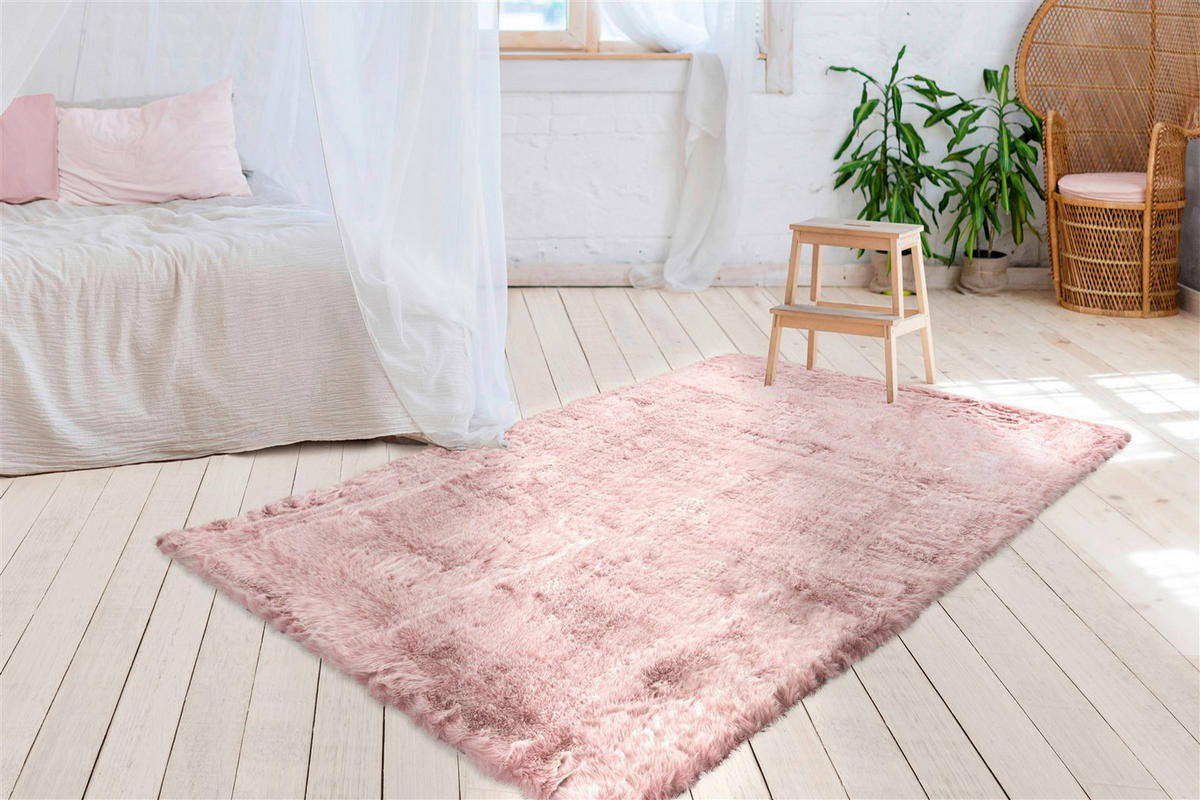me gusta Hochflorteppich Tender 125 puderrosa B/H/L: ca. 160x5,2x230 cm Tender 125 - puderrosa (230,00/160,00/5,20cm) - me gusta