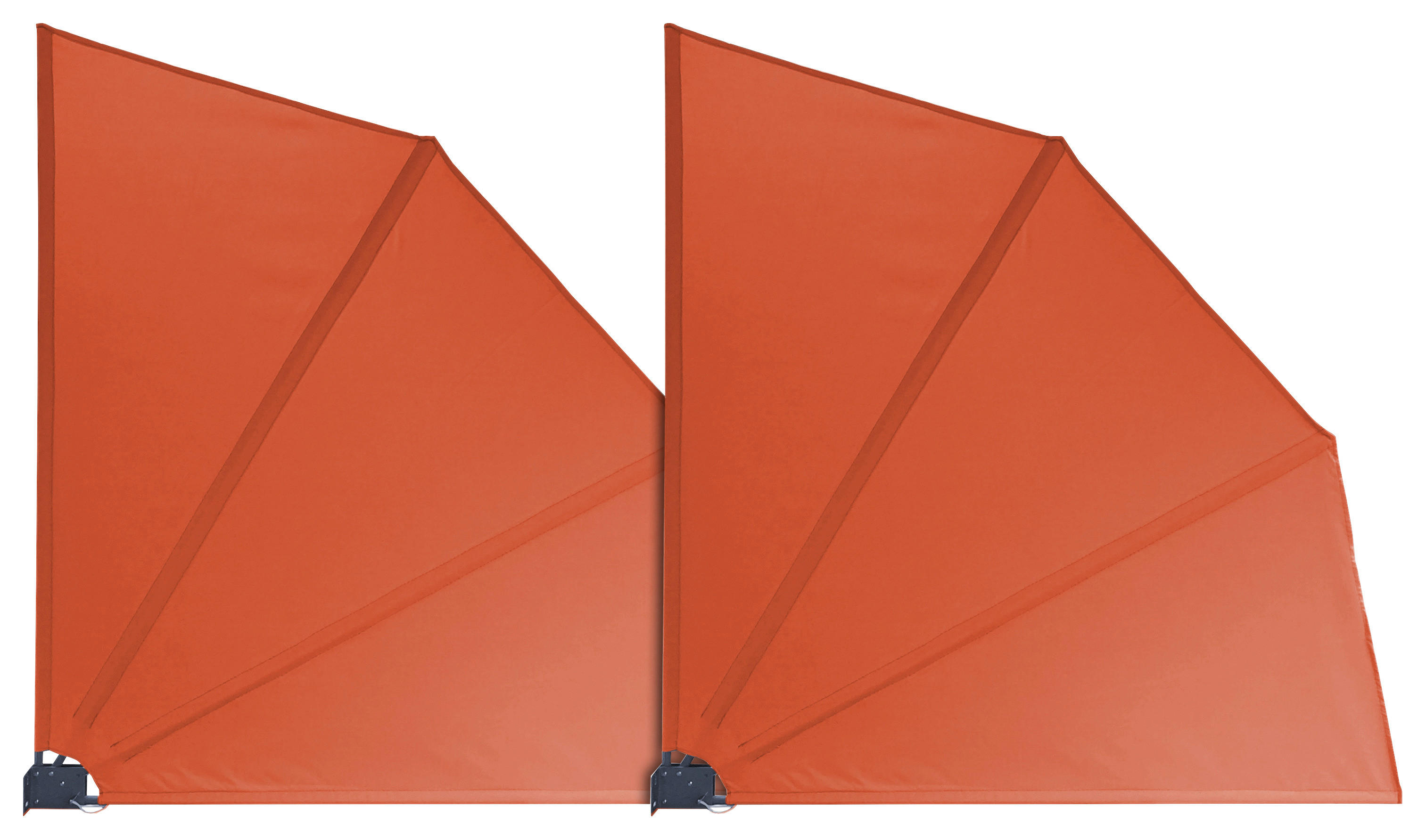 Grasekamp Doppelpack Balkonfächer orange Polyester-Mischgewebe B/L: ca. 140x140 cm