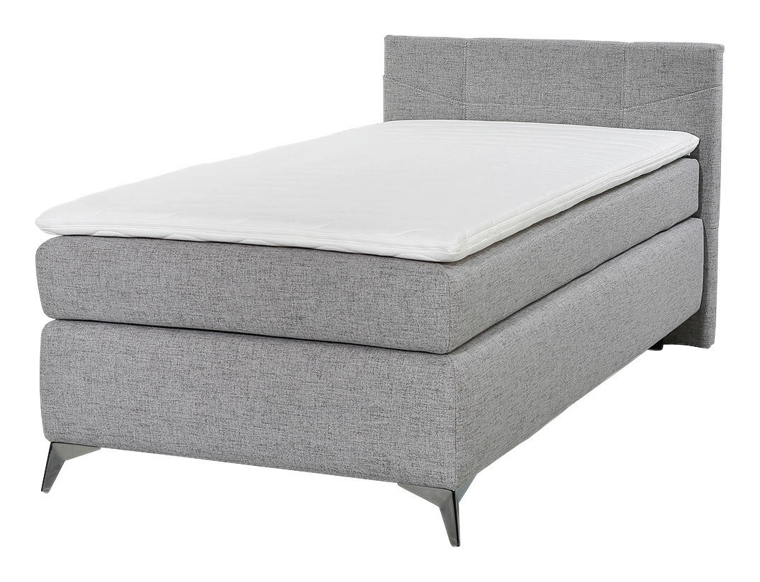 Boxspringbett grau Liegefläche B/L: ca. 100x200 cm