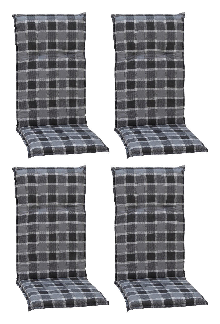 Beo Saumauflage für Hochlehner Belgrad grauschwarz Polyester-Mischgewebe B/H/S: ca. 50x118x6 cm 4er Set Belgrad - grauschwarz (50,00/118,00cm) - Beo