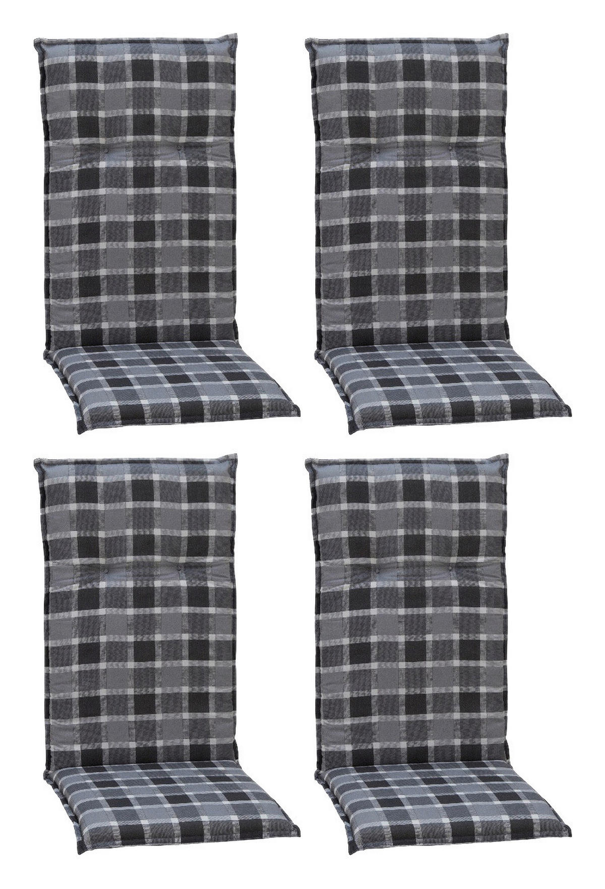 Beo Saumauflage für Hochlehner Belgrad grauschwarz Polyester-Mischgewebe B/H/S: ca. 50x118x6 cm 4er Set Belgrad - grauschwarz (50,00/118,00cm) - Beo