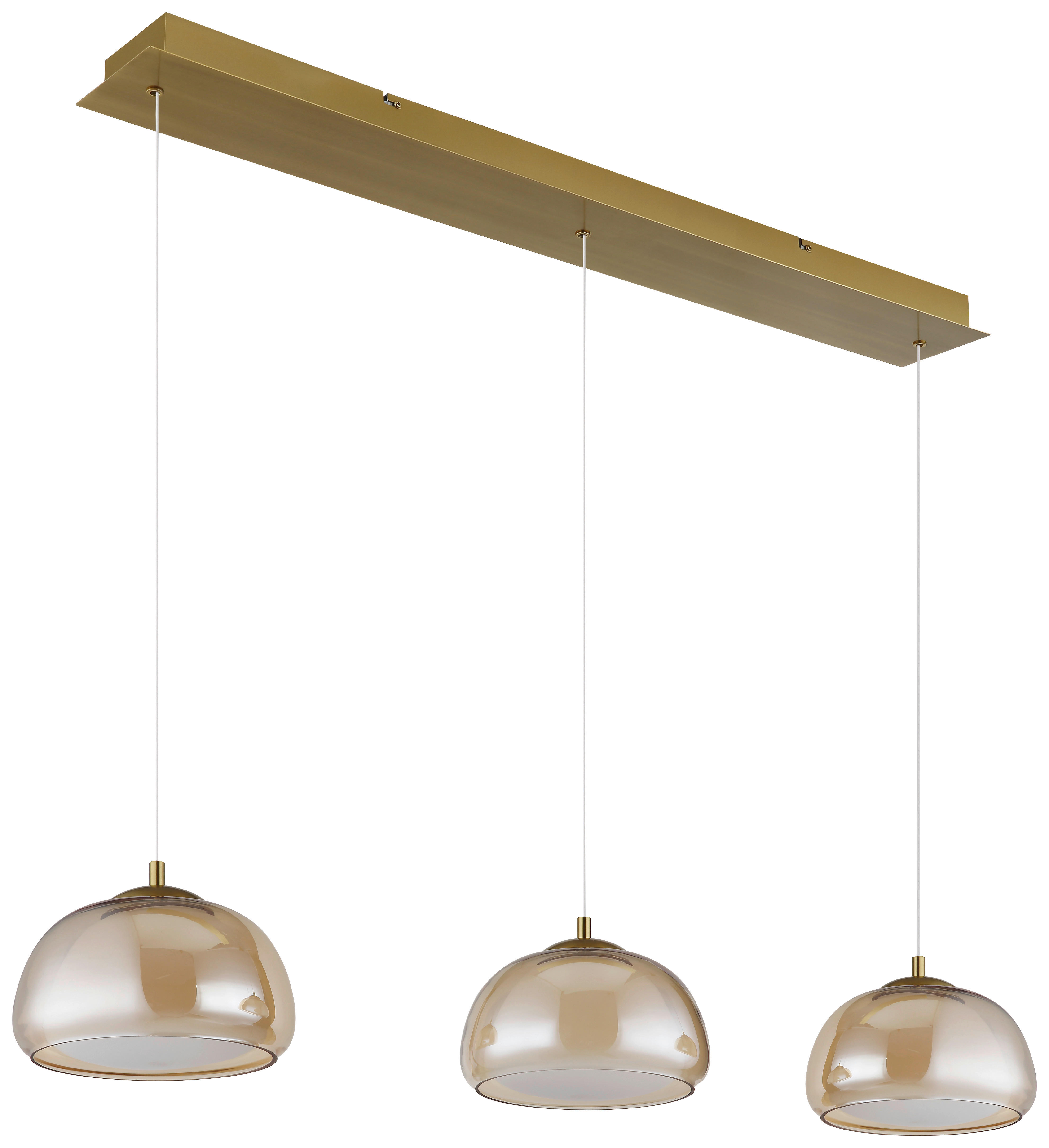 GLOBO Hängeleuchte gold Metall Glas B/H/L: ca. 36x21x101 cm Hängeleuchte-Avila - gold (101,00/36,00/21,00cm) - GLOBO