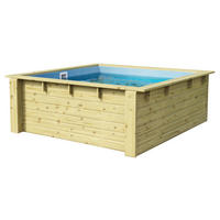 Karibu Mini-Pool Skipper natur Holz B/H/L: ca. 220x79x220 cm Skipper - natur (220,00/220,00/79,00cm) - Karibu