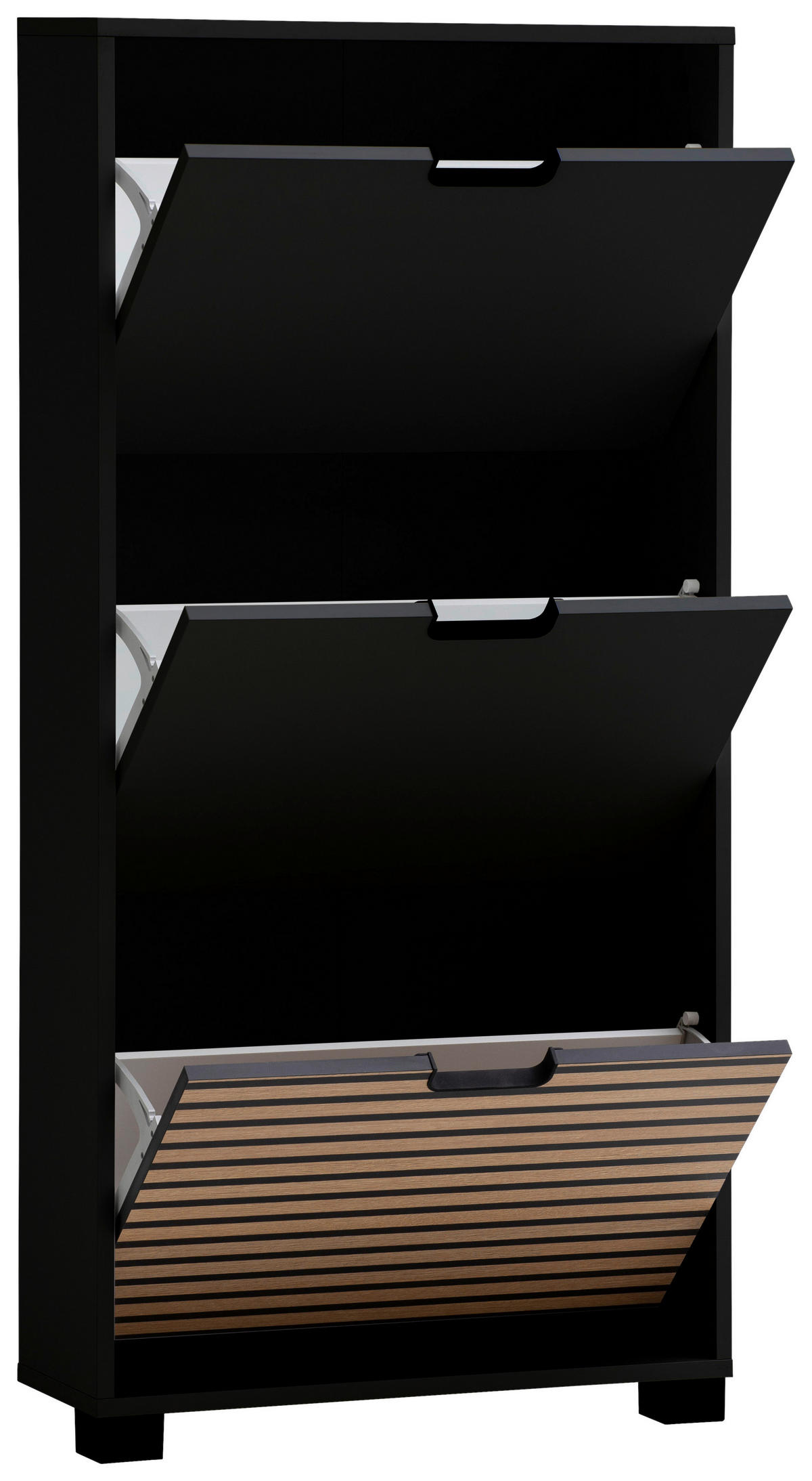 Schuhkipper Ryker schwarz matt B/H/T: ca. 59,8x124x19,5 cm Ryker - schwarz (59,80/124,00/19,50cm) - Möbelpartner