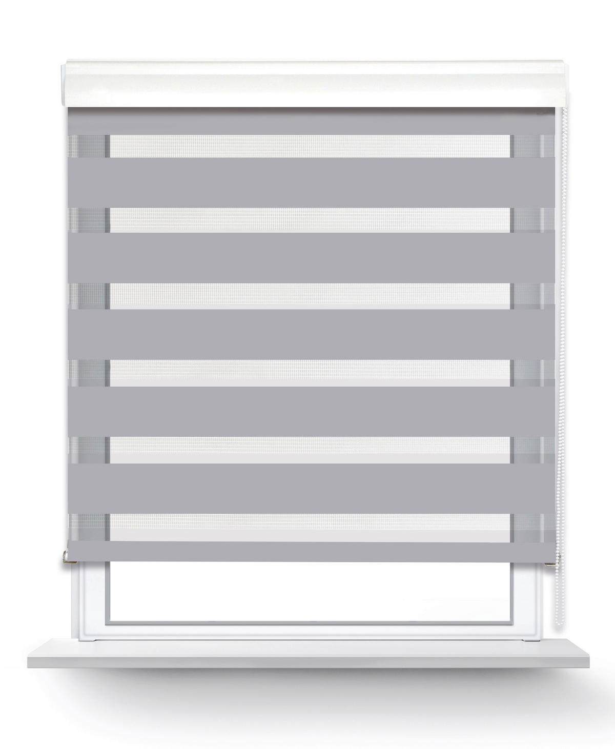 Doppelrollo mit Blende Easy-Fix silber B/L: ca. 100x160 cm Easy-Fix - silber (100,00/160,00cm) - POCOline