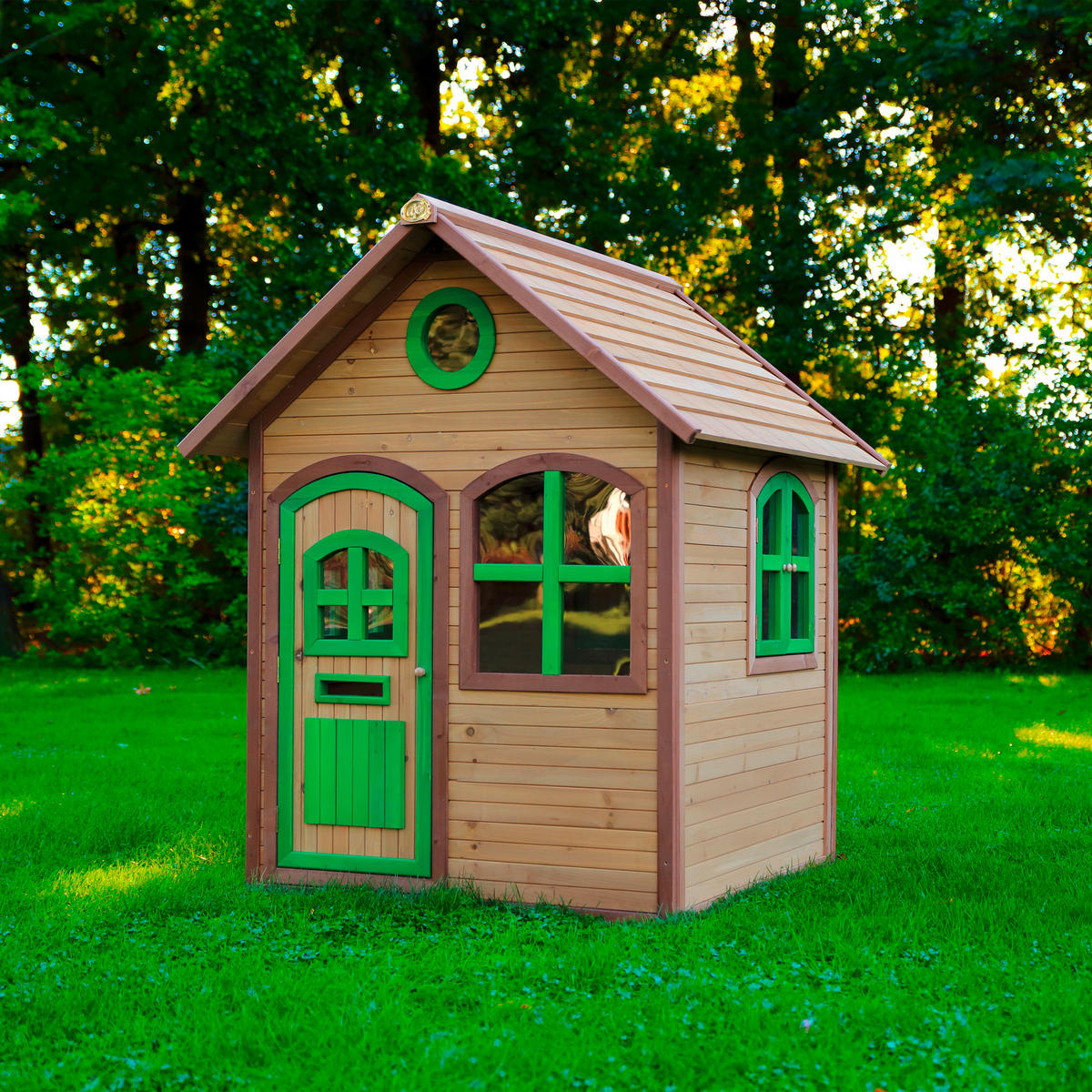 AXI Spielhaus Julia natur B/H/T: ca. 137x175x151 cm Julia - natur/grün (137,00/175,00/151,00cm) - AXI