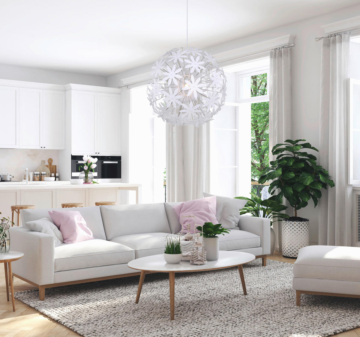 GLOBO Pendelleuchte 15024 weiß Kunststoff H/D: ca. 150x60 cm E27 1 Brennstellen Stella - weiß (60,00/150,00cm) - GLOBO