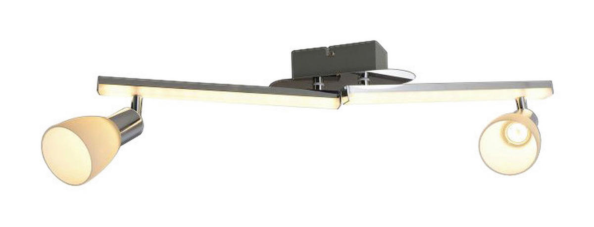 Näve Leuchten LED Wand- und Deckenleuchte NV1233042 Chrom Metall Kunststoff Glas B/H/L: ca. 8x22x61 cm 2 Brennstellen Ibiza - Chrom (61,00/8,00/22,00cm) - Näve Leuchten