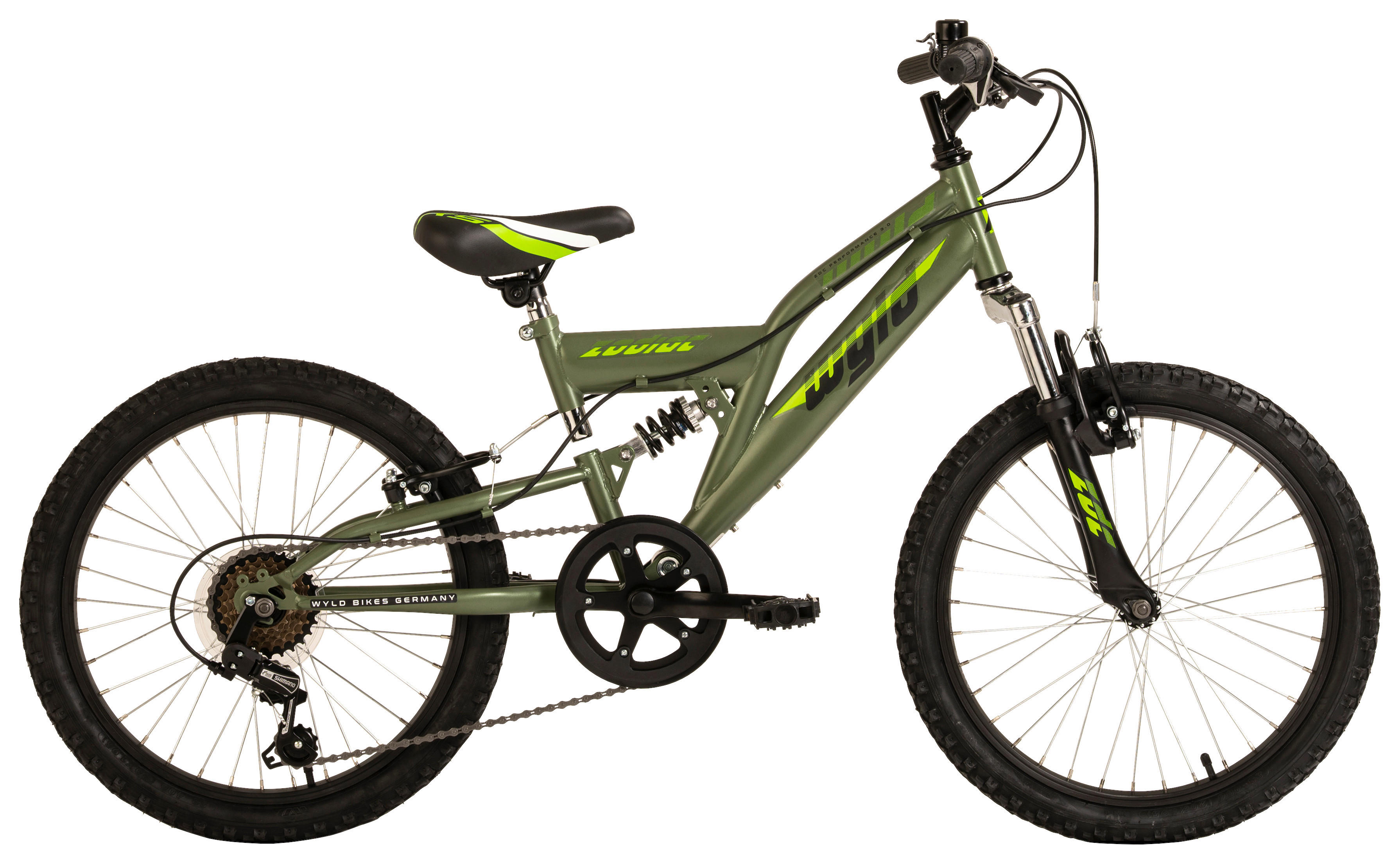 WYLD Kinder-Mountainbike Zodiac ZODIAC 20 Zoll Rahmenhöhe 31 cm 6 Gänge grün grün ca. 20 Zoll Zodiac - grün - WYLD