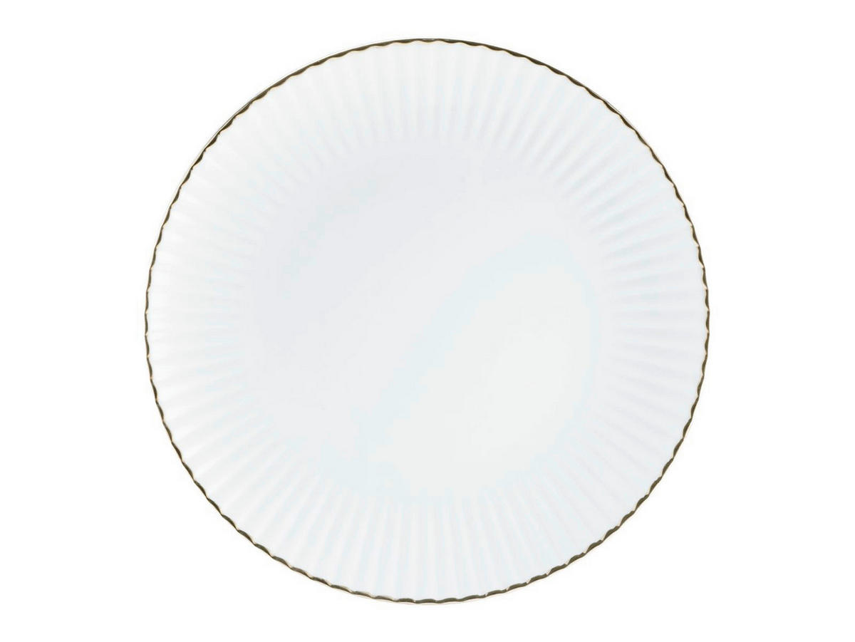 CreaTable Tafelservice Allegra Goldband Allegra Goldband - gold/weiß - CreaTable