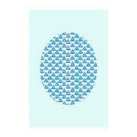 Komar Poster Shelly Patterns Aqua Sea Breeze B/L: ca. 50x70 cm Shelly Patterns Aqua - (50,00/70,00cm) - Komar