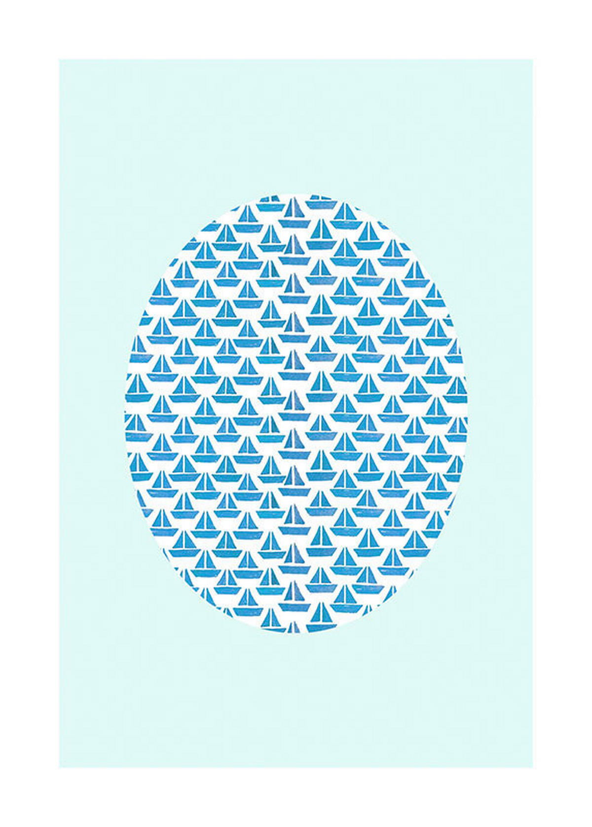 Komar Poster Shelly Patterns Aqua Sea Breeze B/L: ca. 50x70 cm Shelly Patterns Aqua - (50,00/70,00cm) - Komar