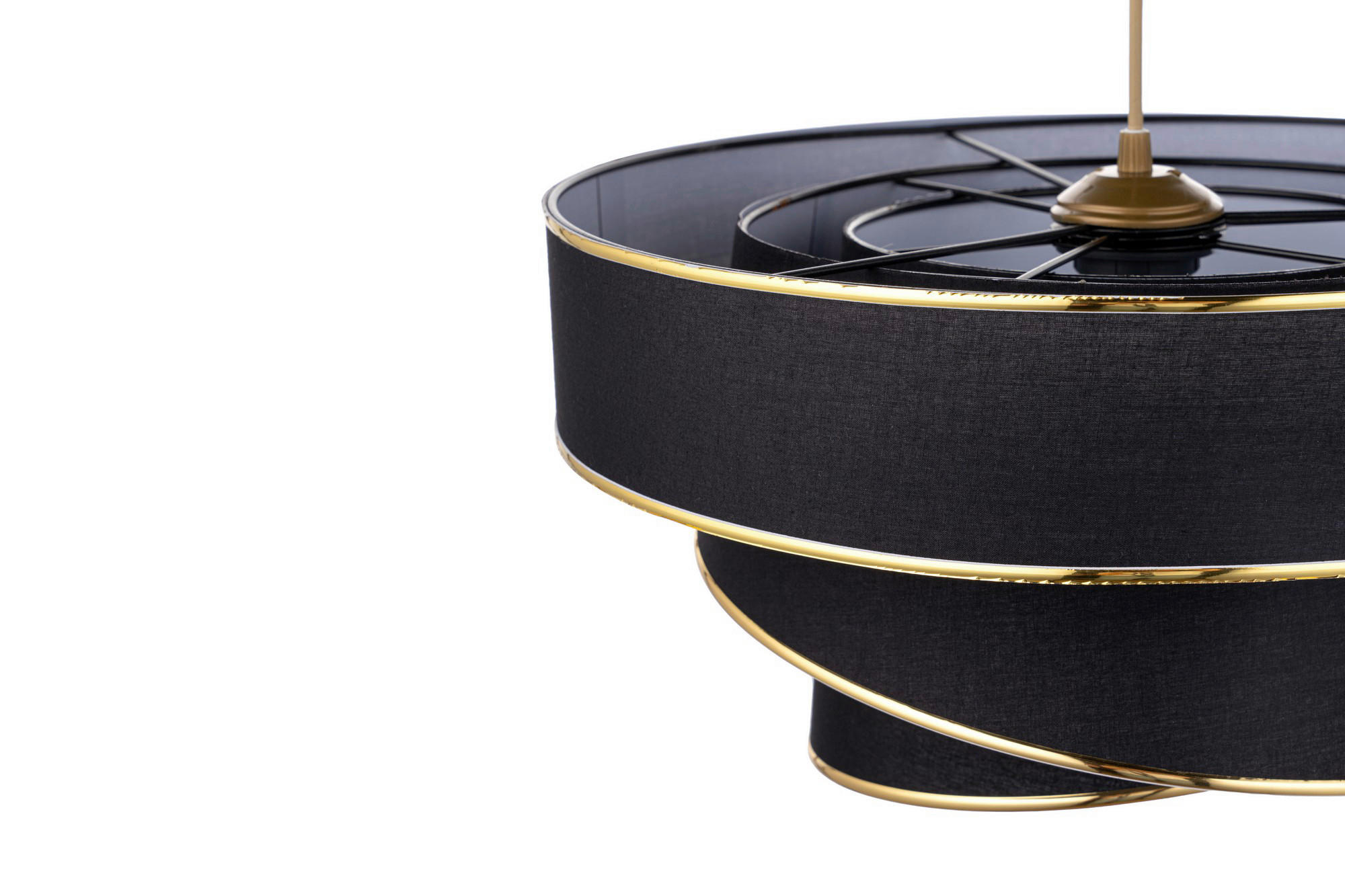 Thumbnail - Opviq Pendelleuchte gold schwarz B/H/T/L/D: ca. 40x72x40x40x40 cm E27 1 Brennstellen